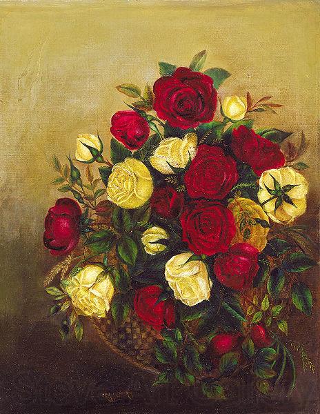 Robert Scott Duncanson Roses Still Life